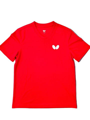BUTTERFLY BTY-V111 V NECK  T-SHIRT (RED)