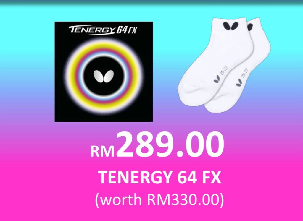 NEW NORMAL SALES- BUTTERFLY TENERGY 64 FX + ILUNINE SOCKS