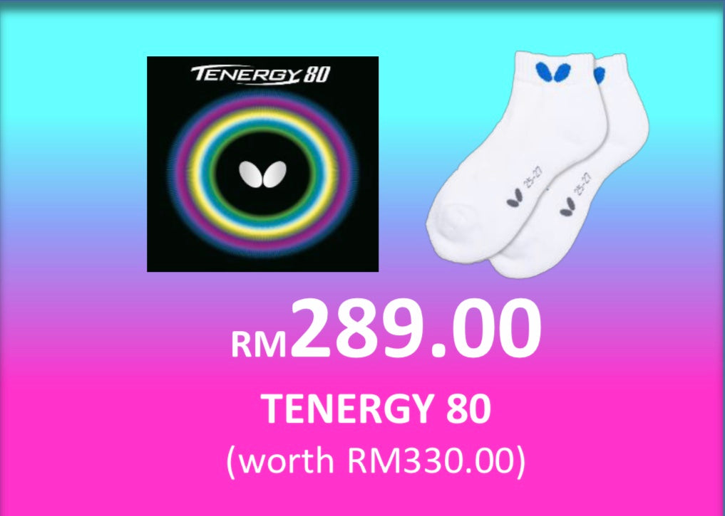 NEW NORMAL SALES- BUTTERFLY TENERGY 80 + ILUNINE SOCKS